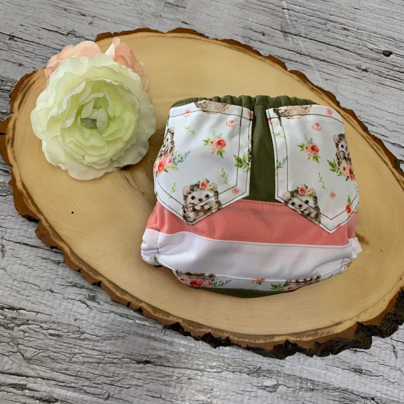Hedgehog pocket diaper - scrappy style with pocket - 2.0